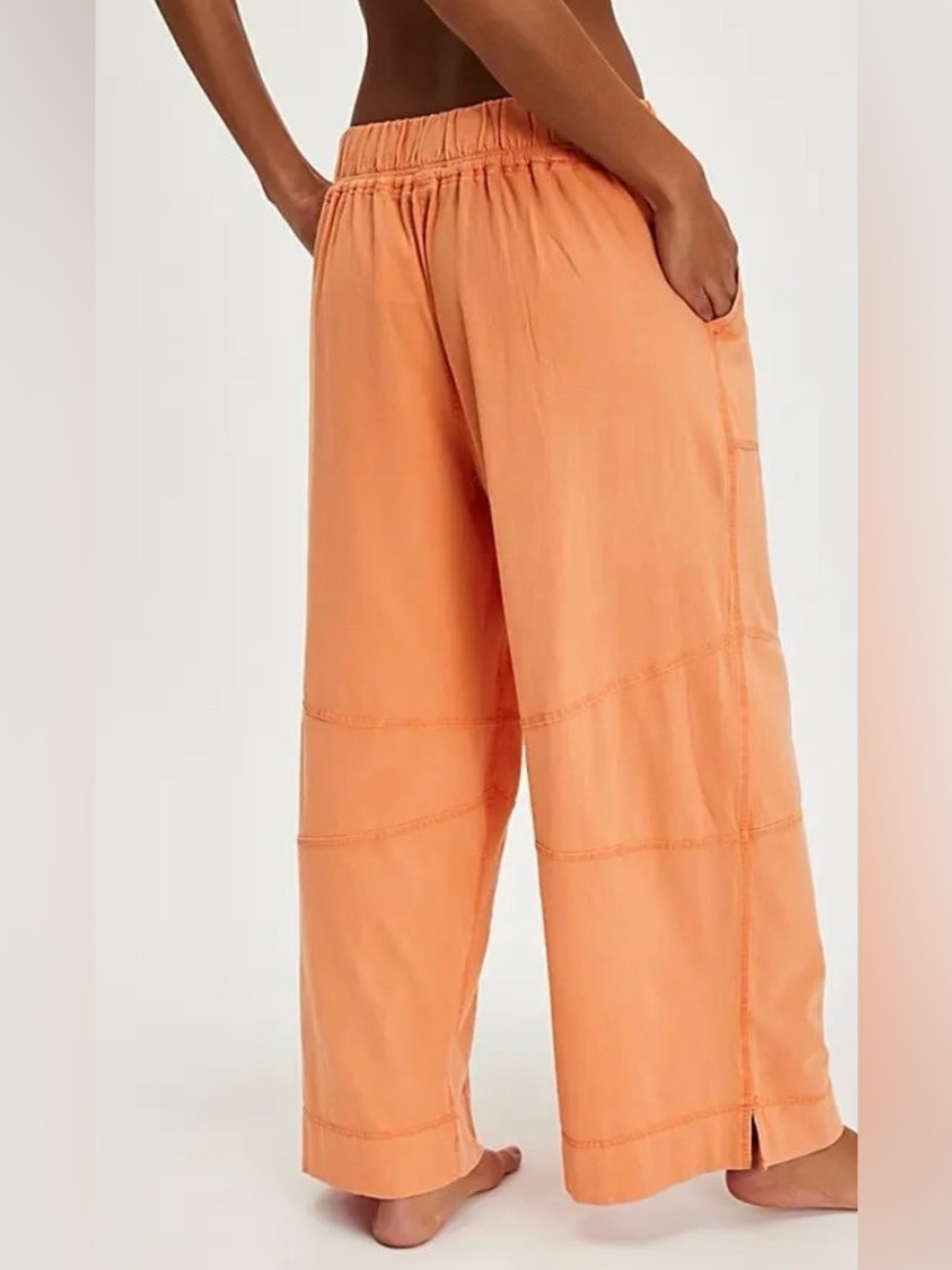 NWT FREE PEOPLE INTIMATELY GOLDEN HOUR HOUSE PANT MELON - Picture 3 of 4
